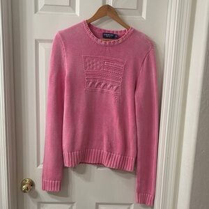 Ralph Lauren Women's Pink Pony Crew Sweater